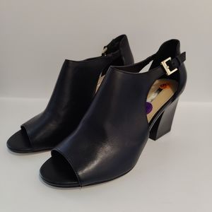 Tahari Going Black Open Toe Block Heels